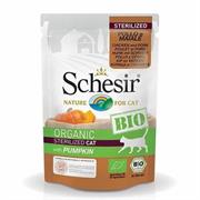 SCHESIR CAT BIO STERILIZED POLLO/MAIALE/ZUCCA 16 X GR 85