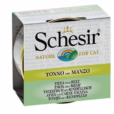 SCHESIR CAT BRODO TONNO/MANZO GR 70