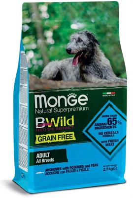 MONGE BWILD DOG GF ACCIUGHE/PATATE/PISELLI KG 2,5