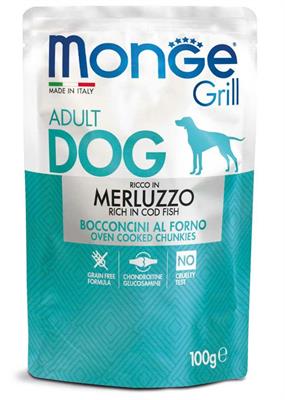 MONGE DOG GRILL BUSTE MERLUZZO 24 X GR 100