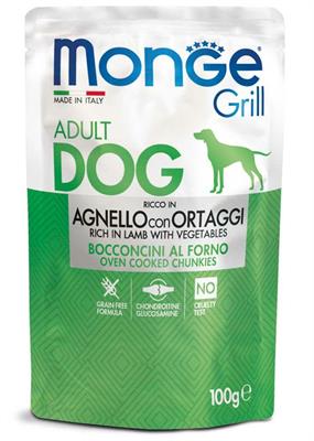 MONGE DOG GRILL BUSTE AGNELLO/VERDURE 24 X GR 100