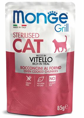 MONGE CAT GRILL BUSTE STERILIZED VITELLO 28XGR 85