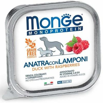 MONGE MONO FRUIT ANATRA/LAMPONI 24 X GR 150