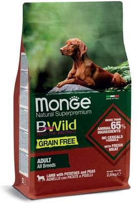 MONGE BWILD DOG GF AGNELLO/PATATE/PISELLI KG 2,5