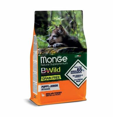 MONGE BWILD DOG GF PUPPY ANATRA/PATATE KG 12