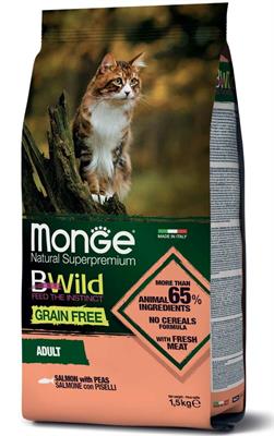 MONGE BWILD CAT GF SALMONE/PISELLI KG 1,5