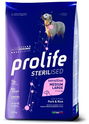 PROLIFE DOG STERILIZED MEDIUM/LARGE MAIALE/RISO KG 2,5