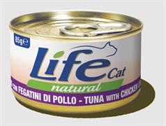 LIFECAT NEW TONNO/FEGATINI DI POLLO GR 85