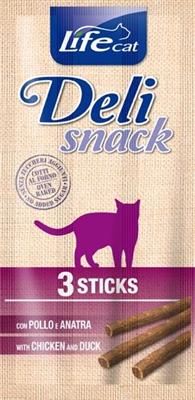 LIFECAT SNACK ANATRA/POLLO 3 STICK X GR 5