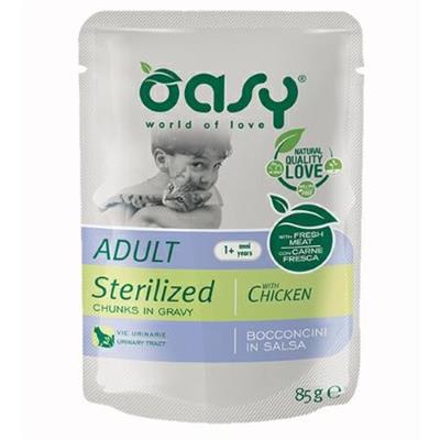 OASY CAT BOCCONI STERILIZED POLLO BUSTE 12 X GR 85