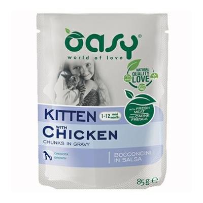 OASY CAT BOCCONI KITTEN POLLO BUSTE 12 X GR 85