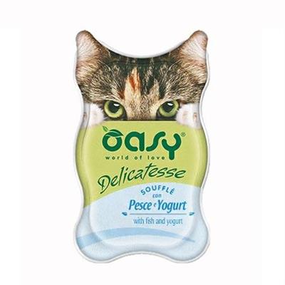 OASY CAT DELICATESSE SOUFFLE PESCE/YOGURT 18 X GR 85