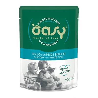 OASY MORE LOVE CAT BUSTE POLLO/PESCE BIANCO 24 X GR 70