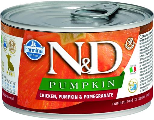 ND UM DOG PUMPKIN PUPPY MINI POLLO/MELOGRANO GR 140