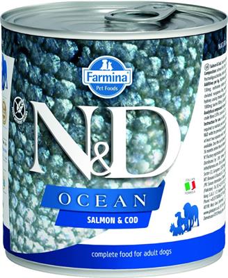 ND UM DOG OCEAN SALMONE/MERLUZZO GR 285