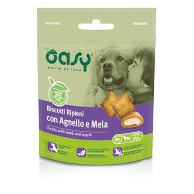 OASY BISCOTTI RIPIENI AGNELLO/MELA GR 80