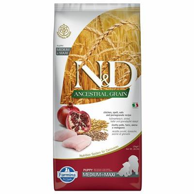 ND DOG ANCESTRAL MEDIUM/MAXI PUPPY POLLO/MELOGRANO KG 2,5