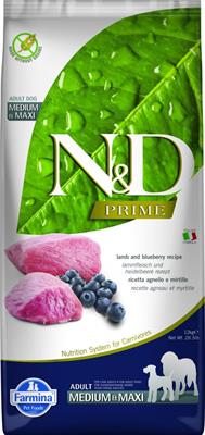 ND DOG PRIME MEDIUM/MAXI AGNELLO/MIRTILLO KG 12