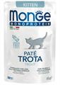 MONGE CAT BUSTE MONO PATE' KITTEN TROTA 28 X GR 85