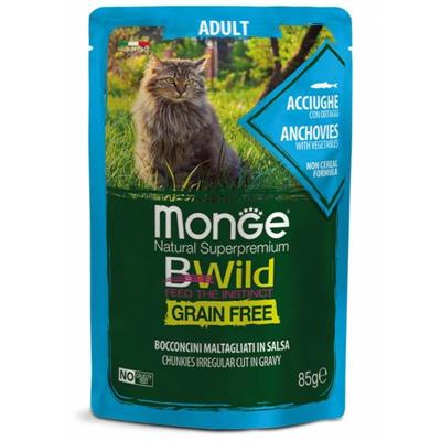 MONGE CAT BWILD BUSTE 28 X GR 85 ACCIUGHE/ORTAGGI