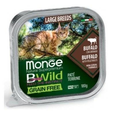 MONGE CAT BWILD 32 X GR 100 BUFALO/ORTAGGI