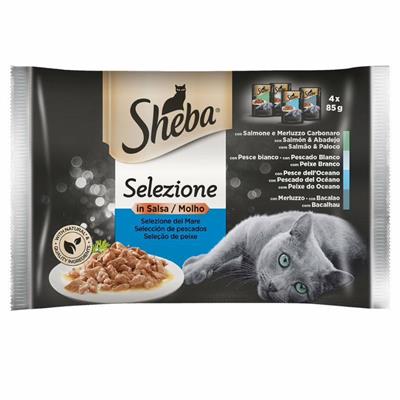 SHEBA BUSTE SELEZIONE SALSA PESCE 4X85