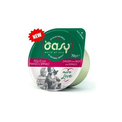 OASY MORE LOVE CUP POLLO/MANZO/SPINACI GR 70