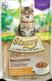 STUZZYCAT BUSTE BOCCONI STERILIZED POLLO 24 x GR 85 NEW