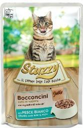 STUZZYCAT BUSTE BOCCONI JELLY PESCE BIANCO 24 X GR 85 NEW