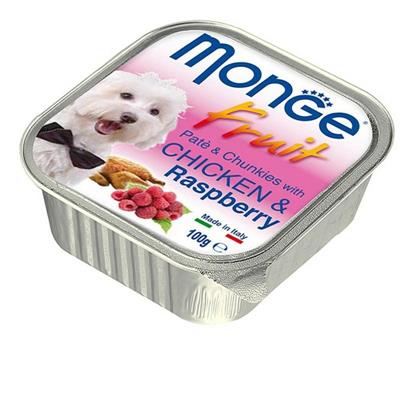 MONGE DOG FRUIT POLLO/LAMPONE 32 X GR 100