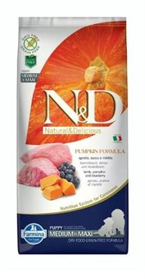 ND DOG PUMPKIN MEDIUM/MAXI PUPPY AGNELLO/MIRTILLO KG 2,5