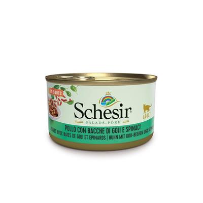 SCHESIR CAT SALADS POLLO/GOJI/SPINACI GR 85