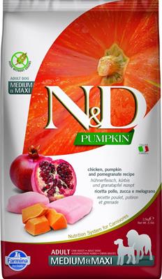 ND DOG PUMPKIN MEDIUM/MAXI POLLO/MELOGRANO KG 2,5