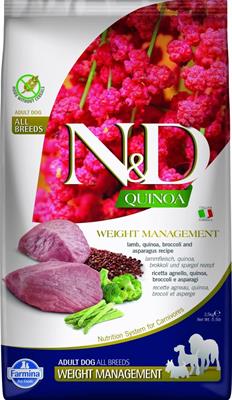 ND DOG QUINOA WEIGHT MANAGEMENT AGNELLO/BROCCOLI/ASPARAGI KG 2,5