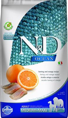 ND DOG OCEAN MEDIUM/MAXI ARINGA/ARANCIA KG 2,5