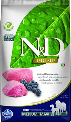 ND DOG PRIME MEDIUM AGNELLO/MIRTILLO KG 2,5