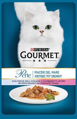 GOURMET PERLE PIACERI MARE PESCE OCEANO/GAMBERETTI 26 X GR 85