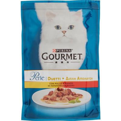 GOURMET PERLE DUETTI POLLO/MANZO 26 X GR 85 NEW