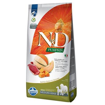 ND DOG PUMPKIN MEDIUM/MAXI ANATRA/MELONE KG 12