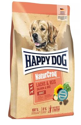 HAPPYDOG NATURCROQ SALMONE/RISO KG 11 NEW