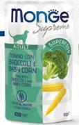 MONGE CAT SUPREME BUSTE TONNO/BROCCOLI/CORIANDOLO 24 X GR 80