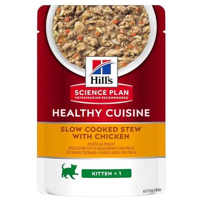 HILL'S KITTEN HEALT CUISINE SPEZZATINO POLLO 12 X GR 80