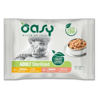 OASY CAT BOCCONCINI STERILIZED SELECTION MPACK 4 X GR 85