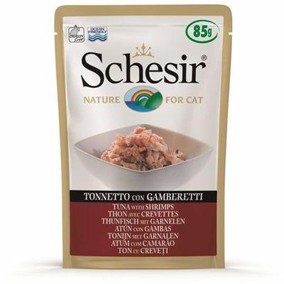 SCHESIR CAT BUSTE TONNO/GAMBERETTI 20 X GR 85