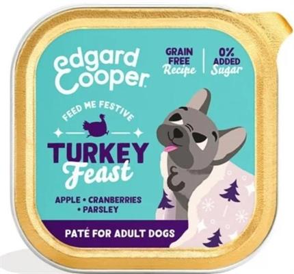 EDGARD COOPER DOG PATE' FESTIVE TACCHINO 11X150 GR