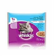 WHISKAS ADULT 1+ PESCE GELATINA 4 X GR 100