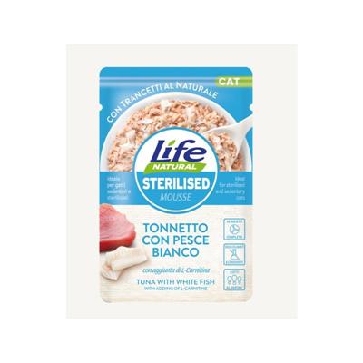 LIFECAT BUSTE 30 X GR 70 STERILISED TONNETTO/PESCE BIANCO