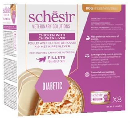 SCHESIR VET LINE DIABETIC FILETTI POLLO 8 X GR 80